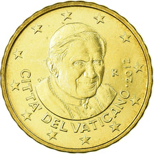 VATICAN CITY, 10 Euro Cent, 2012, MS(65-70), Brass, KM:385