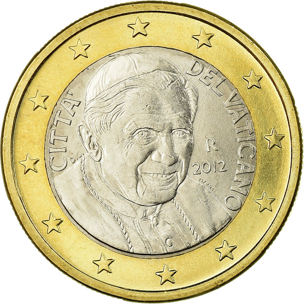 VATICAN CITY, Euro, 2012, MS(65-70), Bi-Metallic, KM:388
