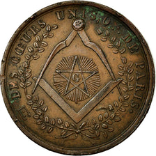 France, Jeton, Masonic, 1820, TTB, Cuivre