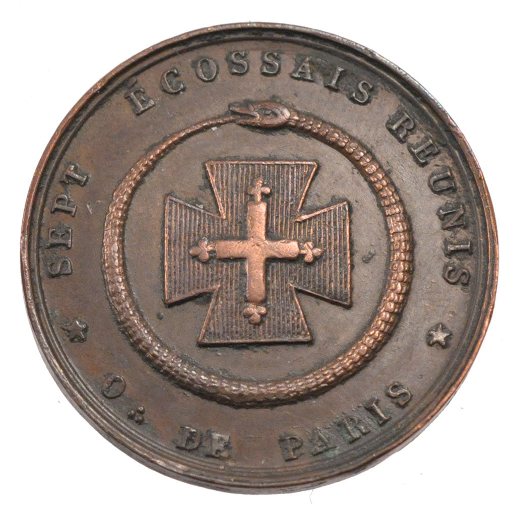 France, Masonic, Token, 1809, AU(50-53), Copper, 11.52