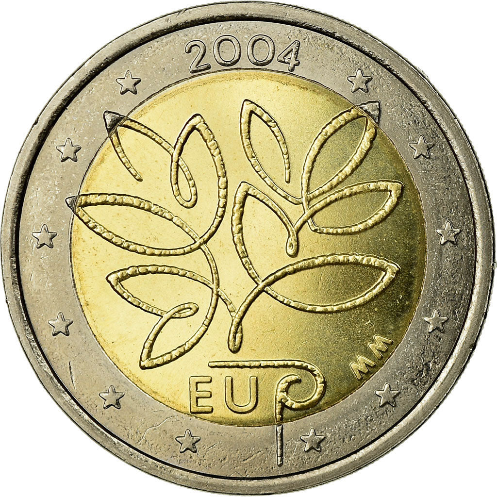 Finland, 2 Euro, EU expansion, 2004, MS(65-70), Bi-Metallic, KM:114