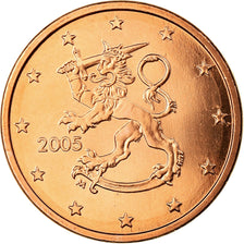 Finland, 5 Euro Cent, 2005, MS(65-70), Copper Plated Steel, KM:100