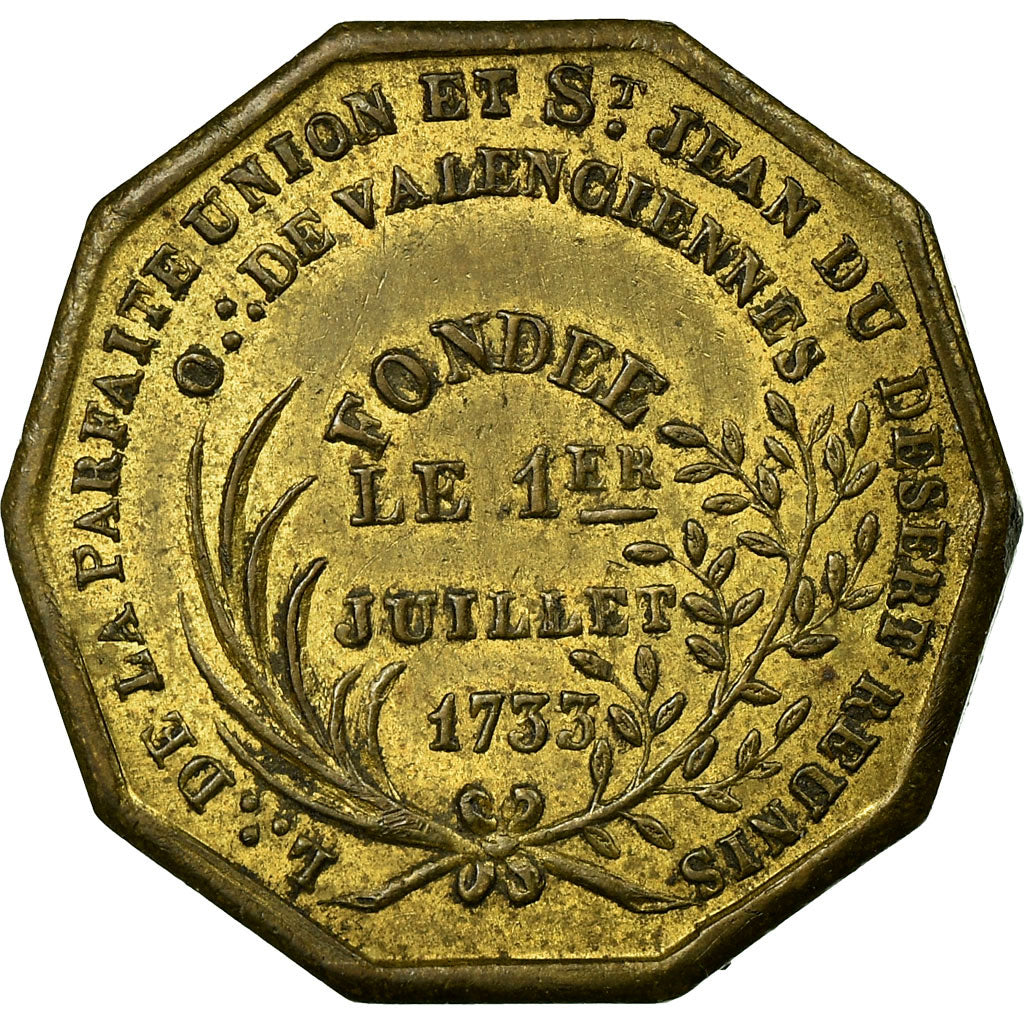 France, Jeton, Masonic, 1842, SUP, Cuivre
