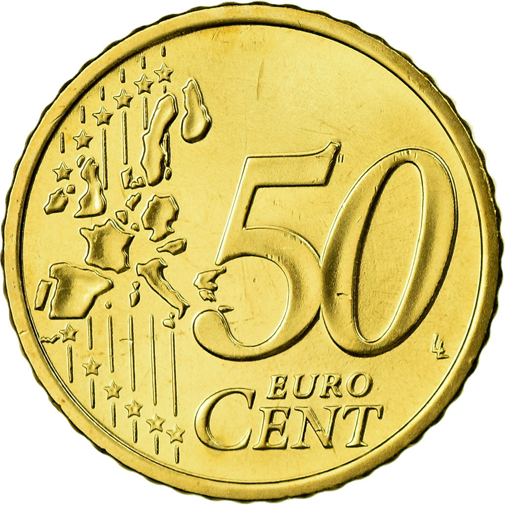 Finlandia, 50 Euro Cent, 2005, Vantaa, MS(65-70), Mosiądz, KM:103