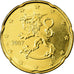 Finlândia, 20 Euro Cent, 2007, MS(65-70), Latão, KM:127