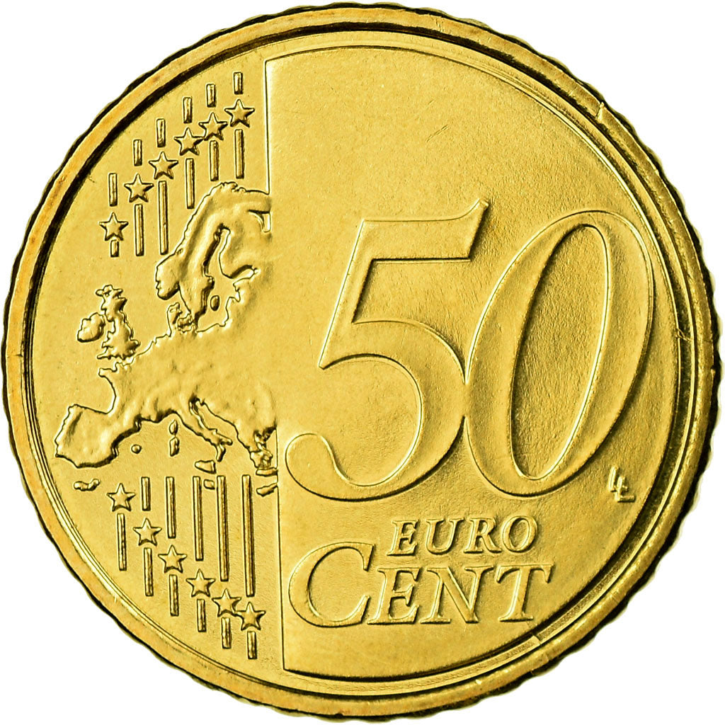 Finlândia, 50 Euro Cent, 2007, MS(65-70), Latão, KM:128