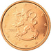 Finlandia, 2 Euro Cent, 2008, Vantaa, MS(65-70), Miedź platerowana stalą