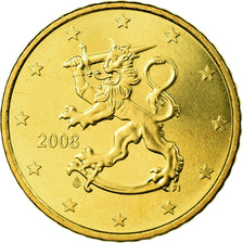 Finlandia, 50 Euro Cent, 2008, FDC, Ottone, KM:128
