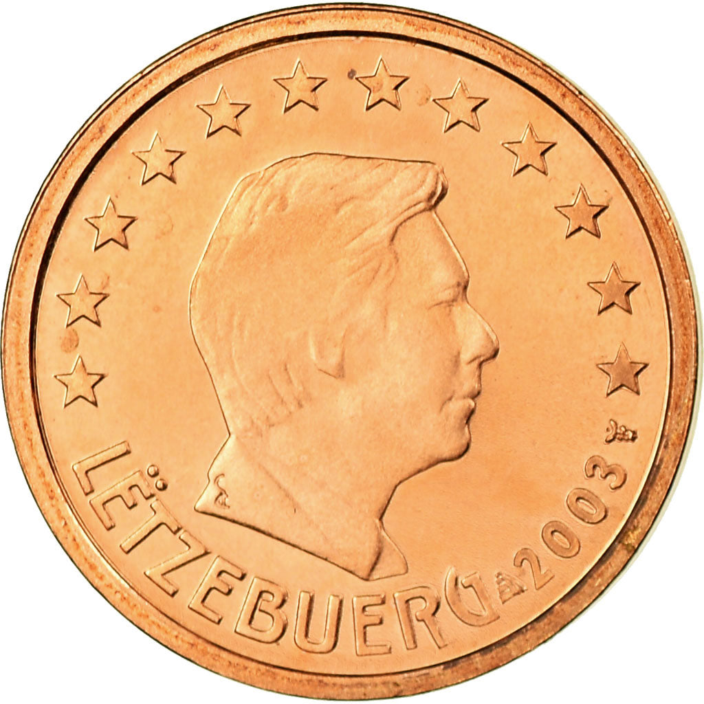 Luxembourg, 2 Euro Cent, 2003, MS(65-70), Copper Plated Steel, KM:76