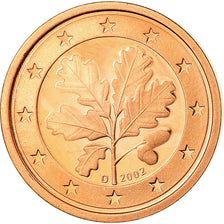 GERMANY - FEDERAL REPUBLIC, Euro Cent, 2002, Proof, MS(65-70), Copper Plated