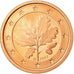 GERMANY - FEDERAL REPUBLIC, Euro Cent, 2002, Proof, MS(65-70), Copper Plated
