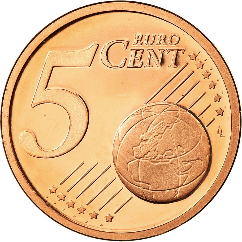 GERMANY - FEDERAL REPUBLIC, 5 Euro Cent, 2002, Proof, MS(65-70), Copper Plated