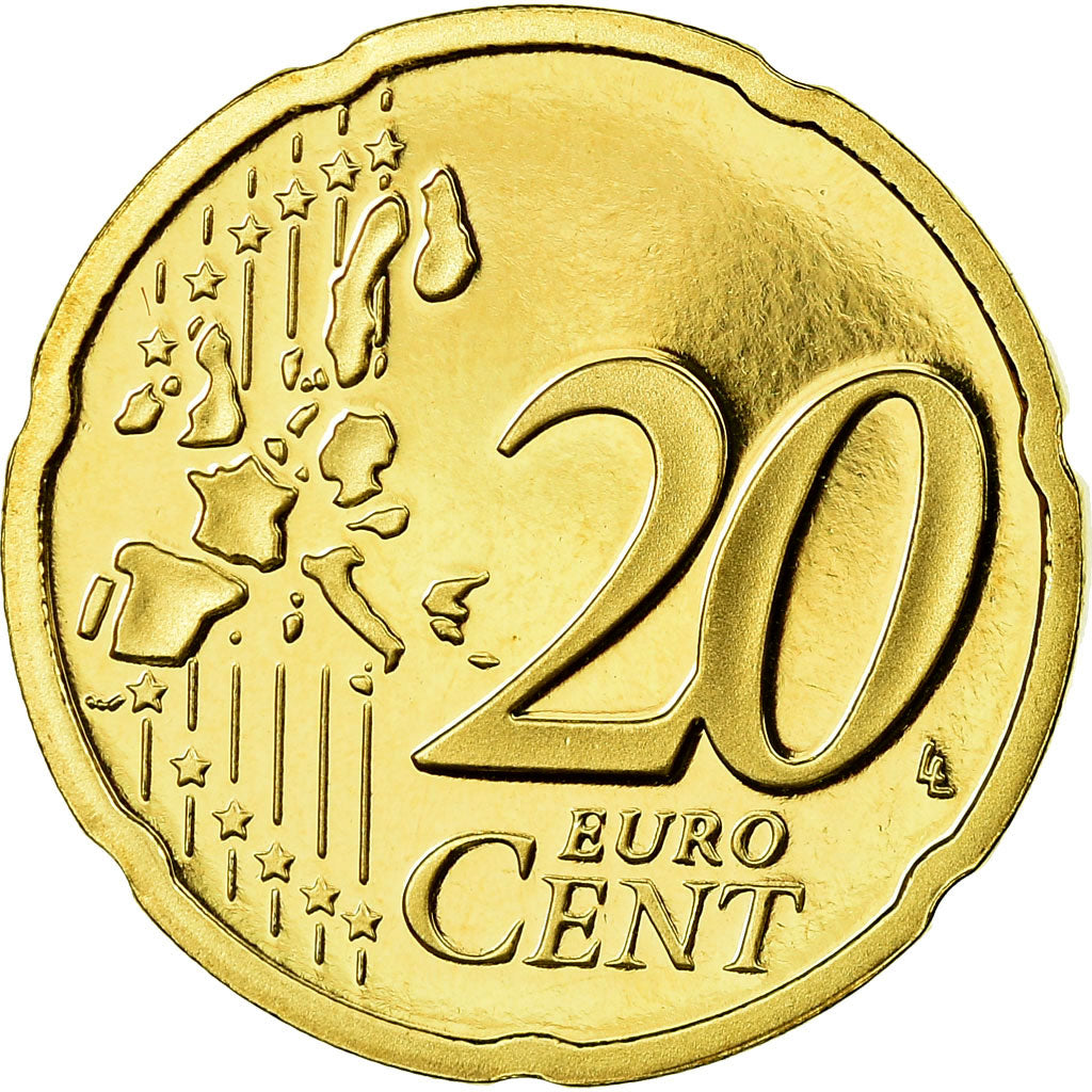 République fédérale allemande, 20 Euro Cent, 2002, Proof, FDC, Laiton, KM:211
