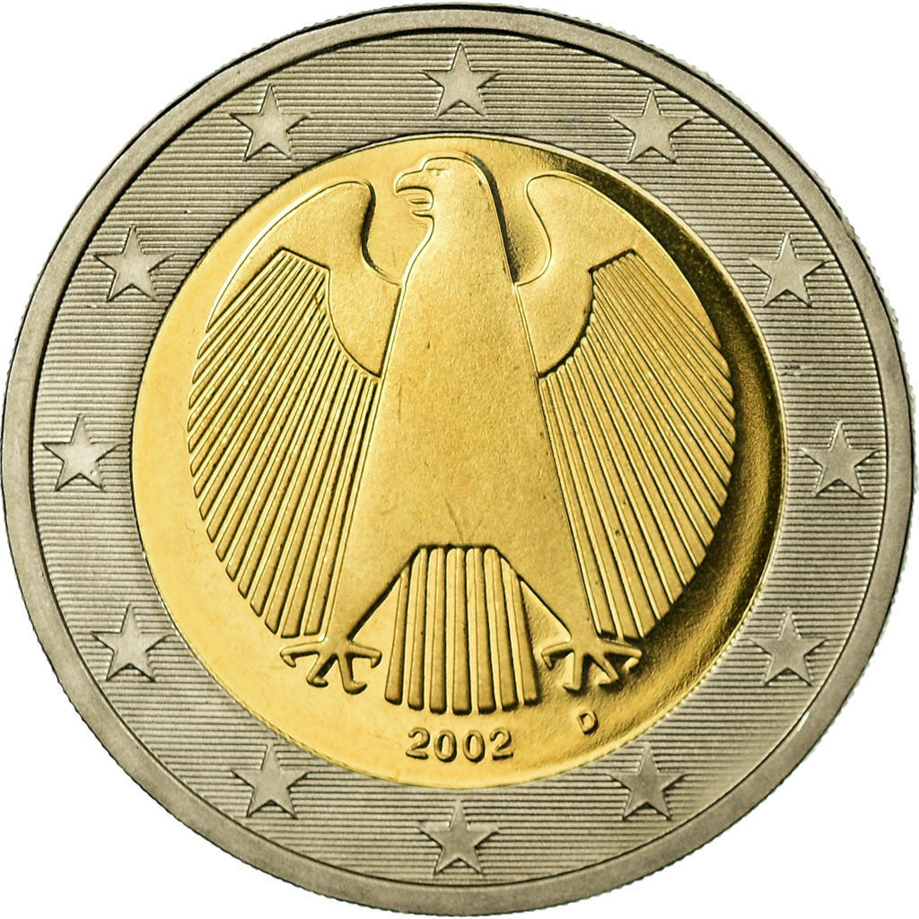 GERMANY - FEDERAL REPUBLIC, 2 Euro, 2002, Proof, MS(65-70), Bi-Metallic, KM:214