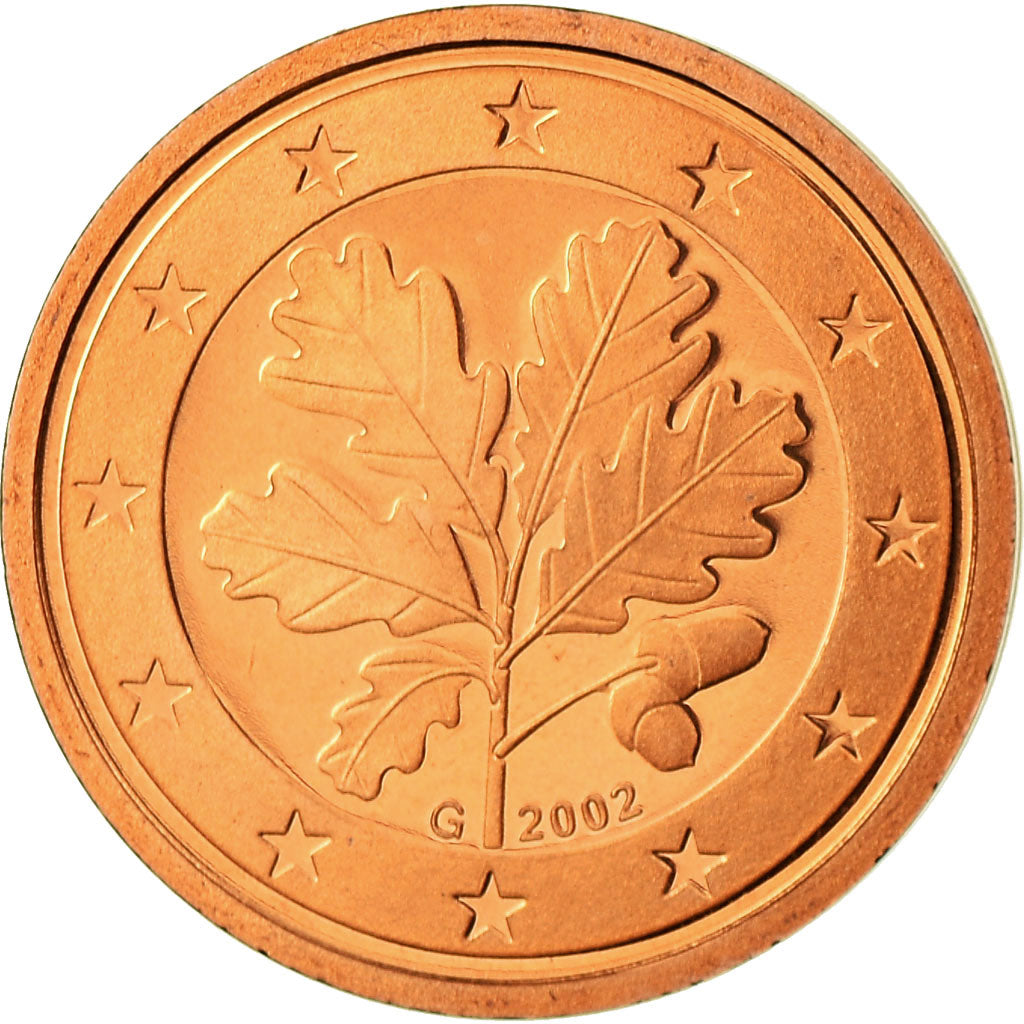 GERMANY - FEDERAL REPUBLIC, 2 Euro Cent, 2002, Proof, MS(65-70), Copper Plated