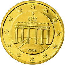 GERMANY - FEDERAL REPUBLIC, 50 Euro Cent, 2002, Proof, MS(65-70), Brass, KM:212