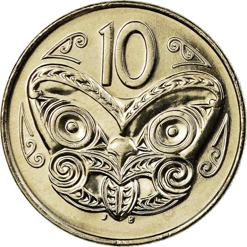 Moneta, Nowa Zelandia, Elizabeth II, 10 Cents, 2003, MS(63), Miedź-Nikiel
