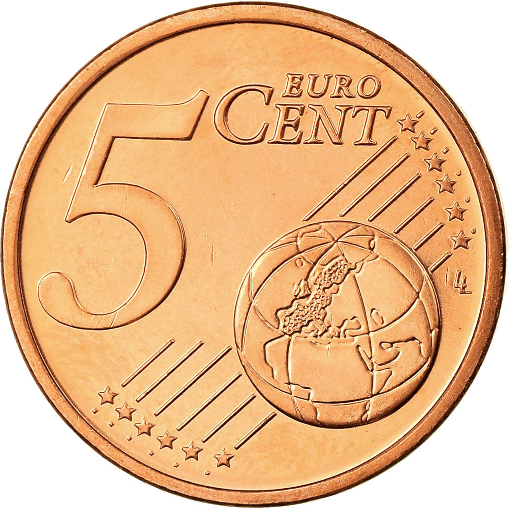 REPUBLIEK IERLAND, 5 Euro Cent, 2004, FDC, Copper Plated Steel, KM:34