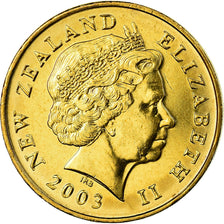 Coin, New Zealand, Elizabeth II, 2 Dollars, 2003, MS(63), Aluminum-Bronze
