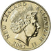 Moneta, Nowa Zelandia, Elizabeth II, 20 Cents, 2002, MS(63), Miedź-Nikiel