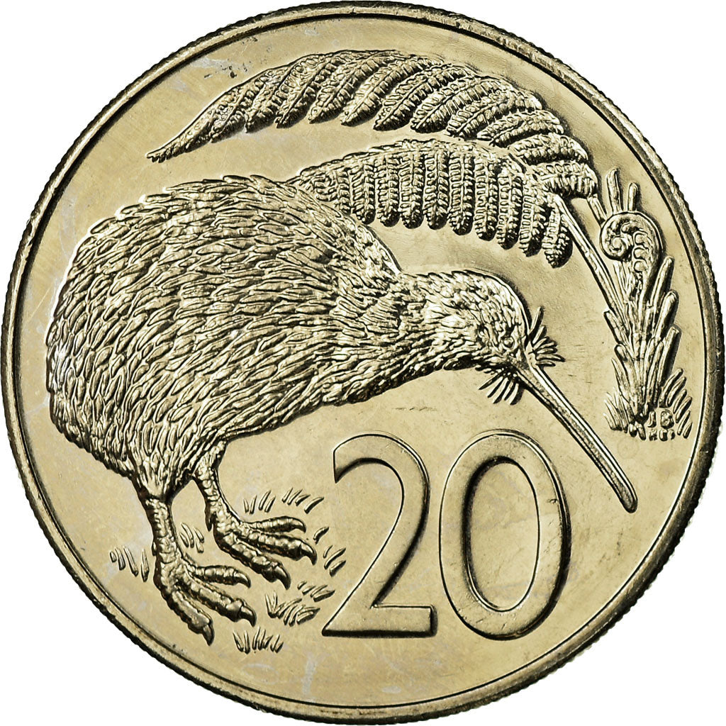 Moneta, Nuova Zelanda, Elizabeth II, 20 Cents, 1989, SPL-, Rame-nichel, KM:62