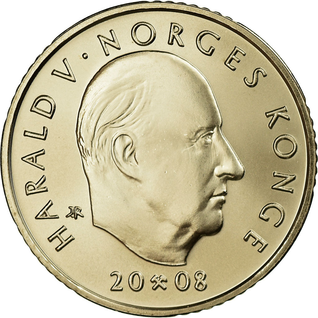 Coin, Norway, Harald V, 10 Kroner, 2008, Royal Norwegian Mint, MS(65-70)