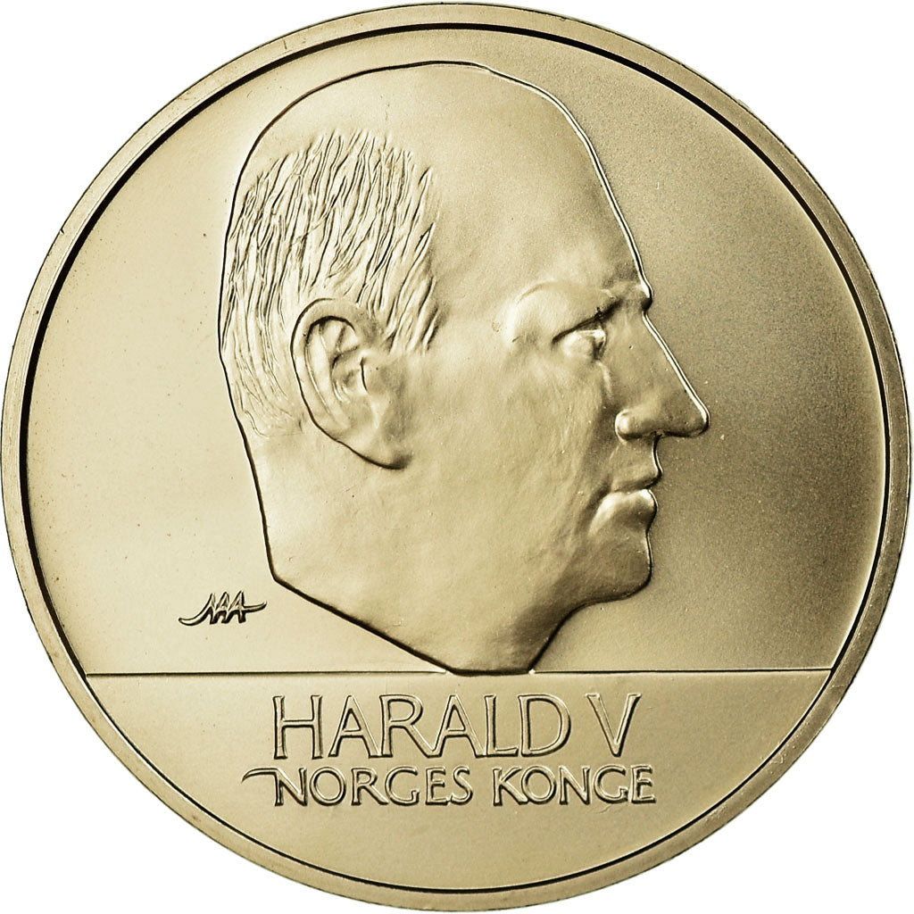 Münze, Norwegen, Harald V, 20 Kroner, 2008, STGL, Nickel-brass, KM:453