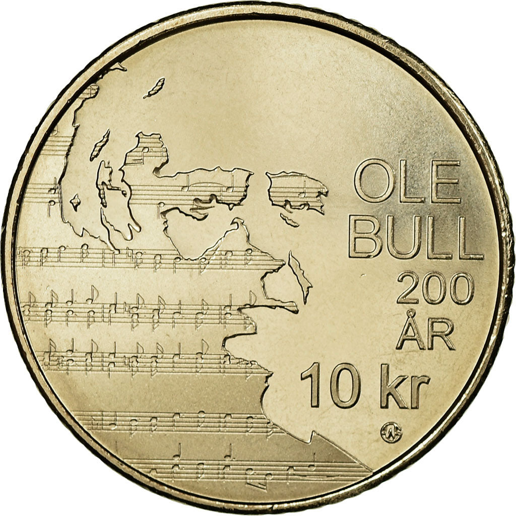 Coin, Norway, Harald V, 10 Kroner, 2010, Royal Norwegian Mint, MS(63)