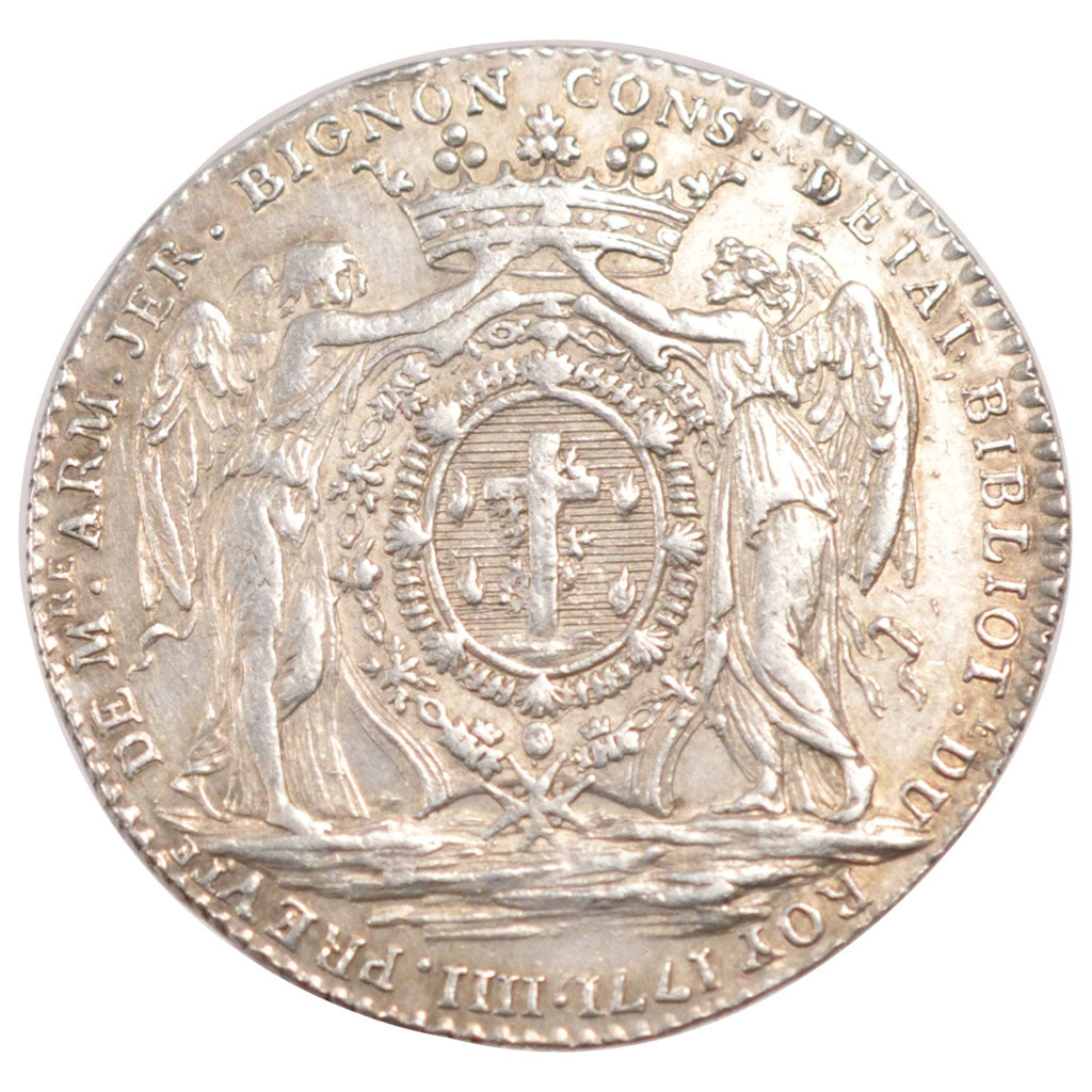 France, Royal, Token, 1771, MS(60-62), Silver, Feuardent #3743, 10.00