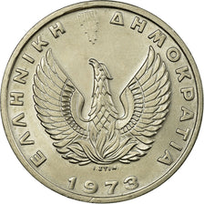 Coin, Greece, 20 Drachmai, 1973, AU(55-58), Copper-nickel, KM:112