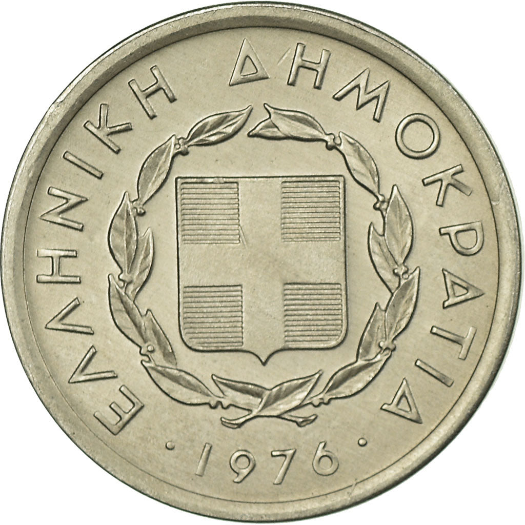 Coin, Greece, 20 Lepta, 1976, AU(55-58), Aluminum, KM:114