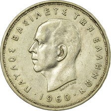 Coin, Greece, Paul I, 20 Drachmai, 1960, EF(40-45), Silver, KM:85