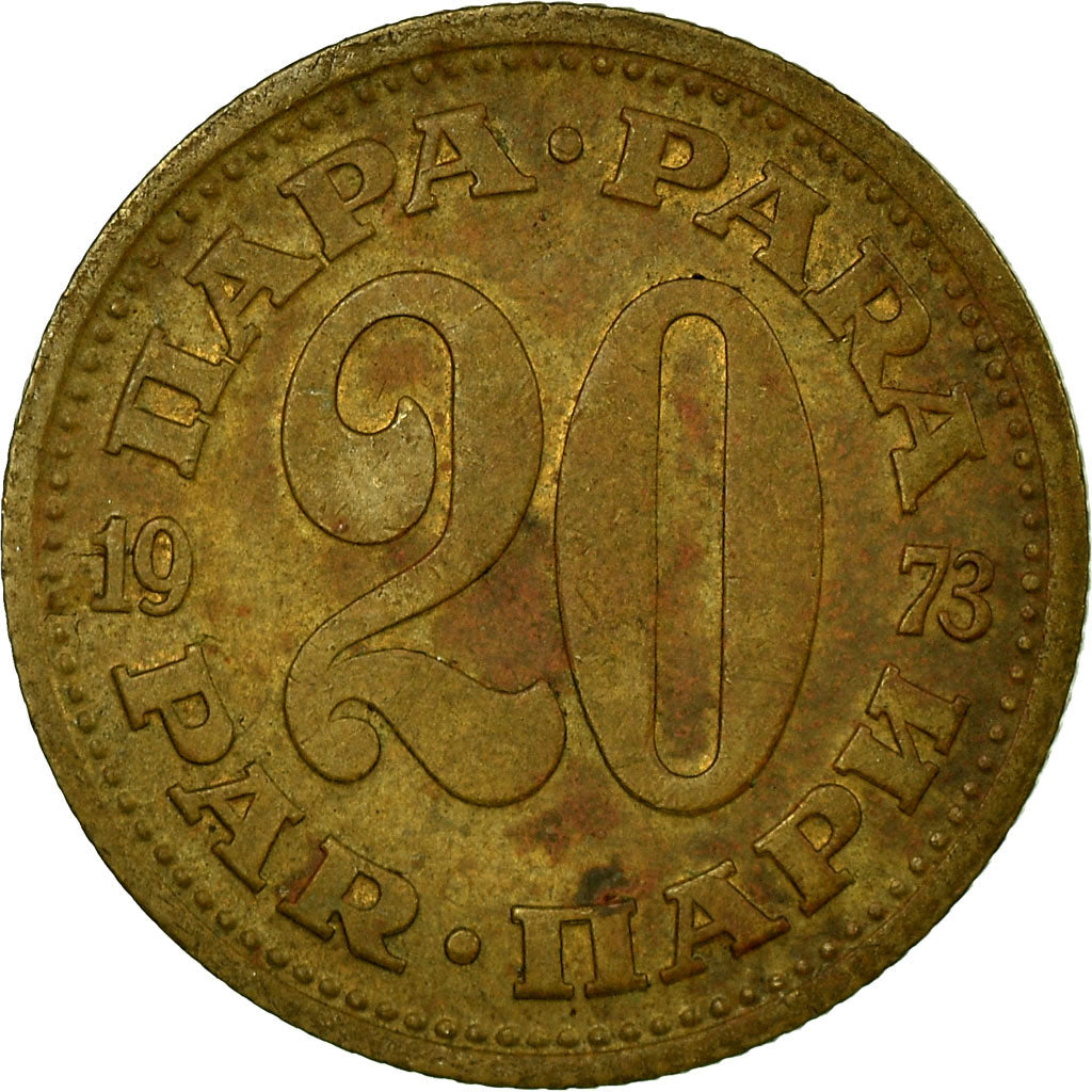 Munten, Joegoslaviëe, 20 Para, 1973, FR+, Tin, KM:45