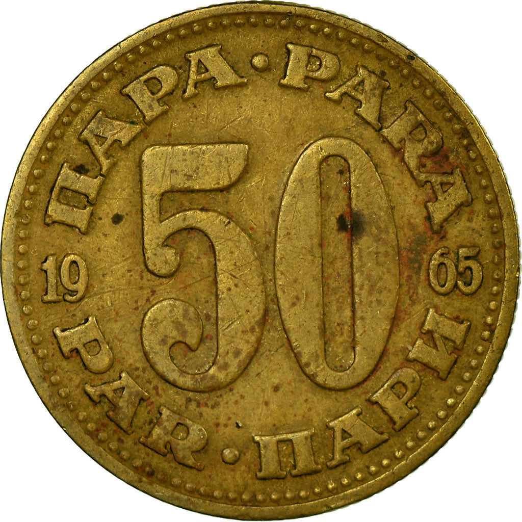 Munten, Joegoslaviëe, 50 Para, 1965, FR+, Tin, KM:46.1