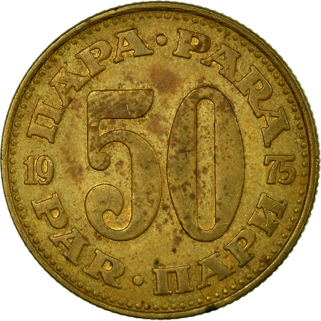 Moneta, Iugoslavia, 50 Para, 1975, BB, Ottone, KM:46.1