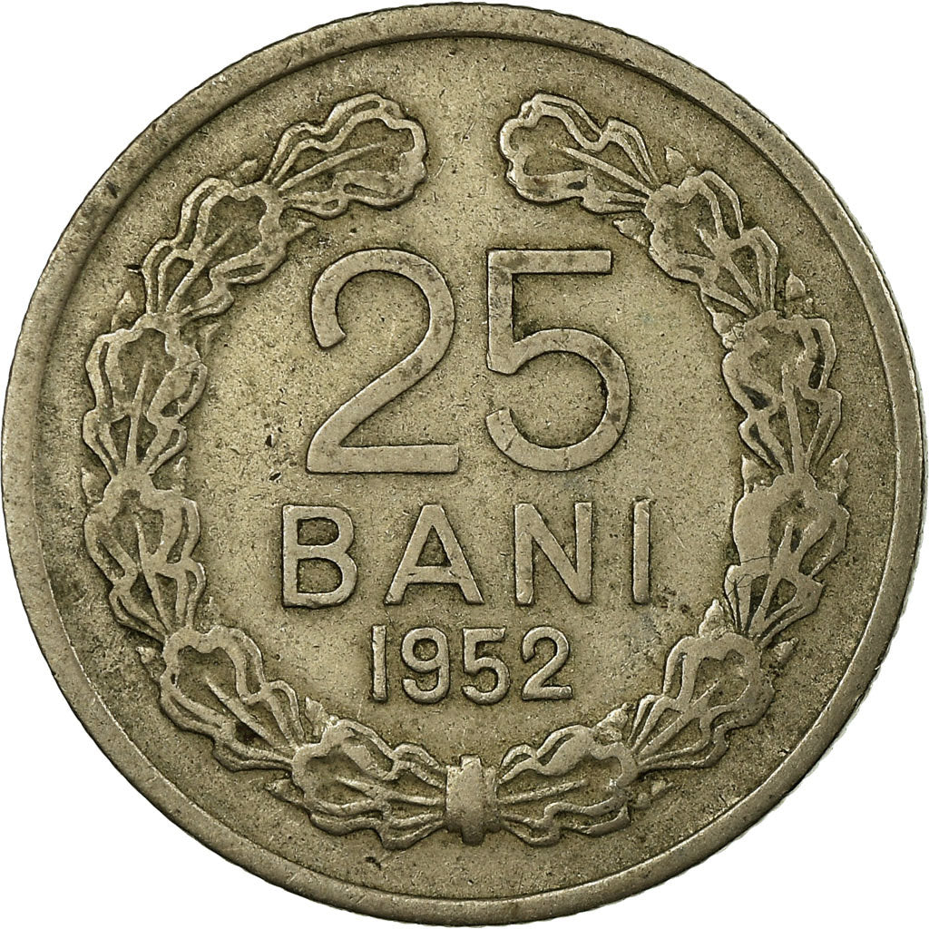 Coin, Romania, 25 Bani, 1952, EF(40-45), Copper-nickel, KM:85.1