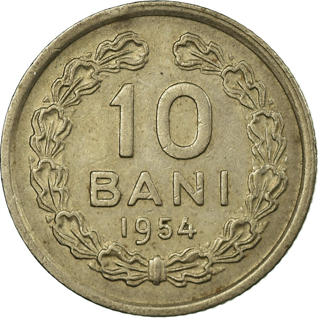 Münze, Rumänien, 10 Bani, 1954, SS, Copper-nickel, KM:84.2