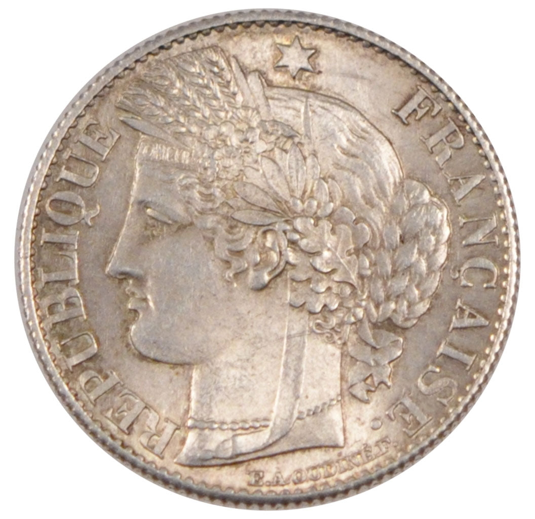 FRANCE, Cérès, 50 Centimes, 1894, Paris, KM #834.1, MS(60-62), Silver, 18, G...