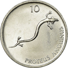 Coin, Slovenia, 10 Stotinov, 1992, AU(55-58), Aluminum, KM:7