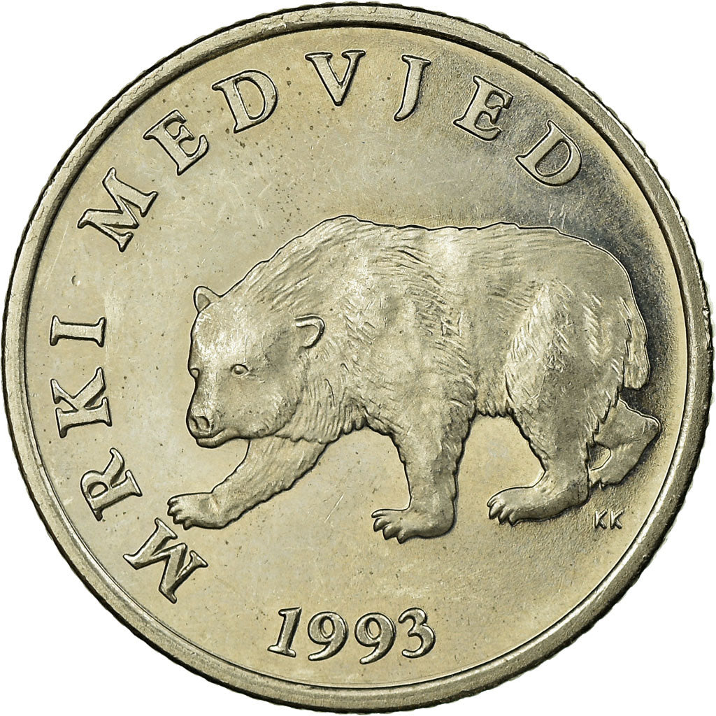 Coin, Croatia, 5 Kuna, 1993, EF(40-45), Copper-Nickel-Zinc, KM:11