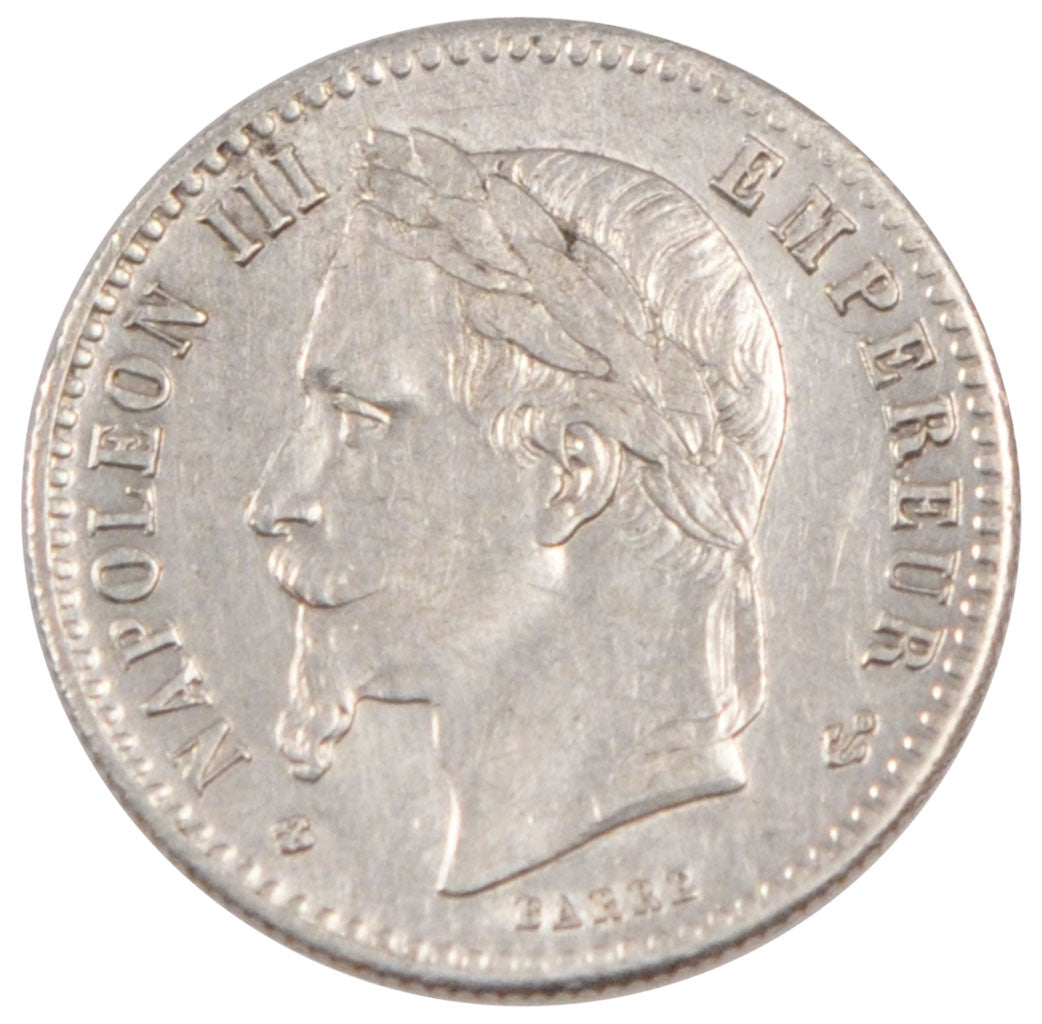FRANCE, Napoléon III, 50 Centimes, 1867, Strasbourg, KM #814.2, AU(55-58), S...