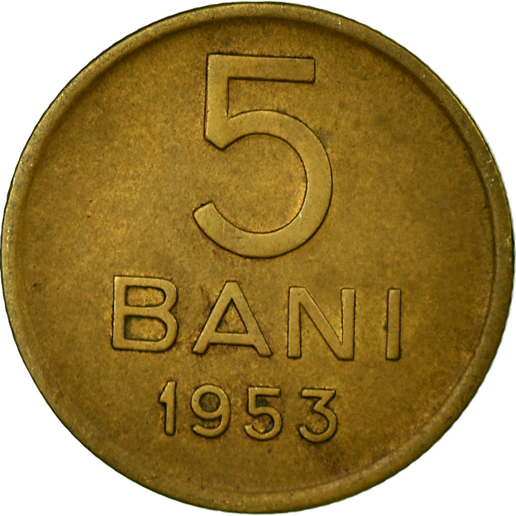 Coin, Romania, 5 Bani, 1953, EF(40-45), Copper-Nickel-Zinc, KM:83.2