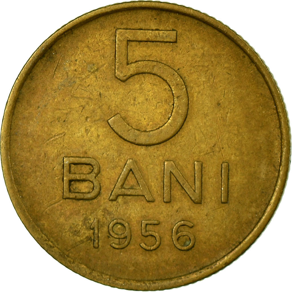 Coin, Romania, 5 Bani, 1956, EF(40-45), Copper-Nickel-Zinc, KM:83.2