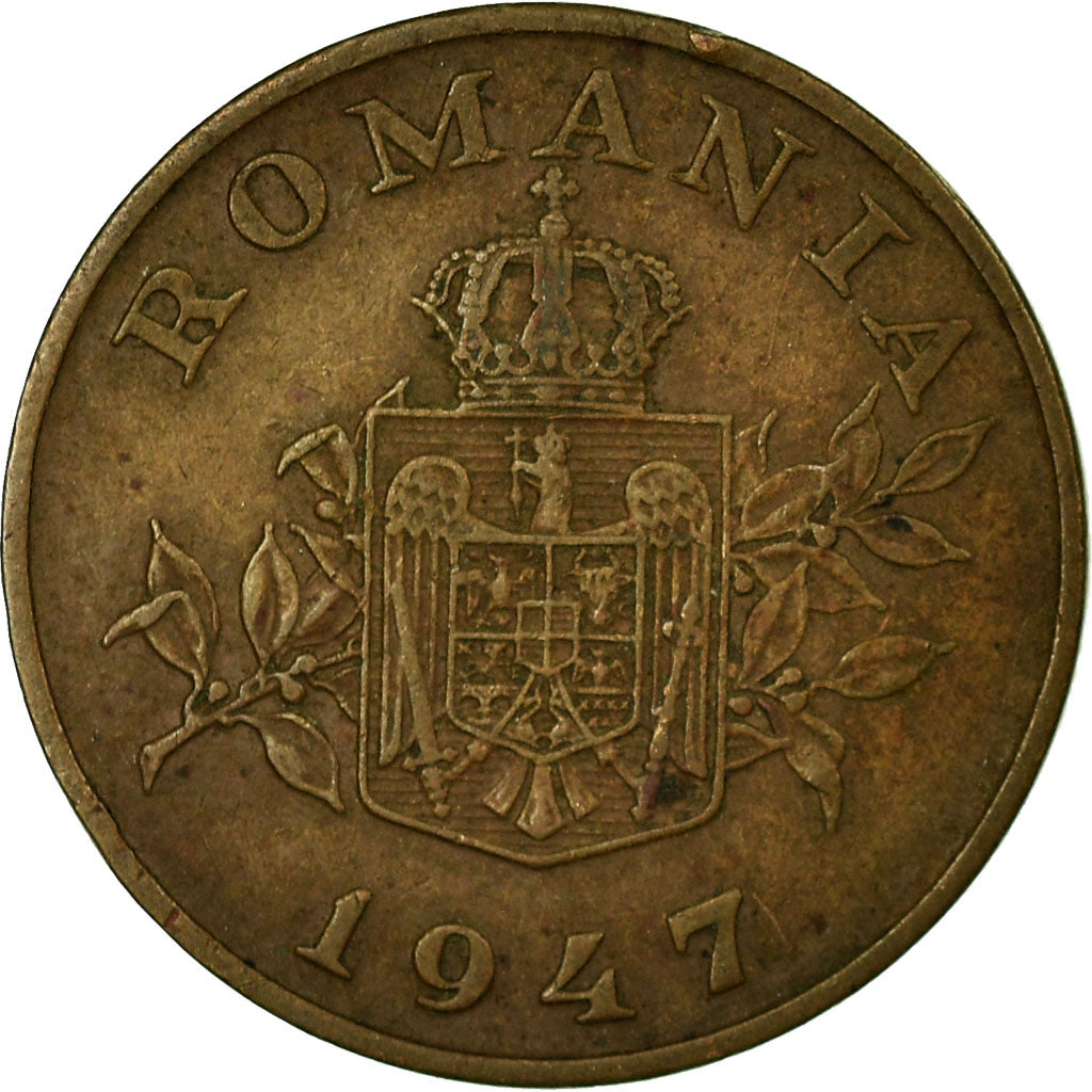 Coin, Romania, Mihai I, 2 Lei, 1947, EF(40-45), Bronze, KM:74