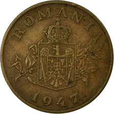 Coin, Romania, Mihai I, 2 Lei, 1947, EF(40-45), Bronze, KM:74