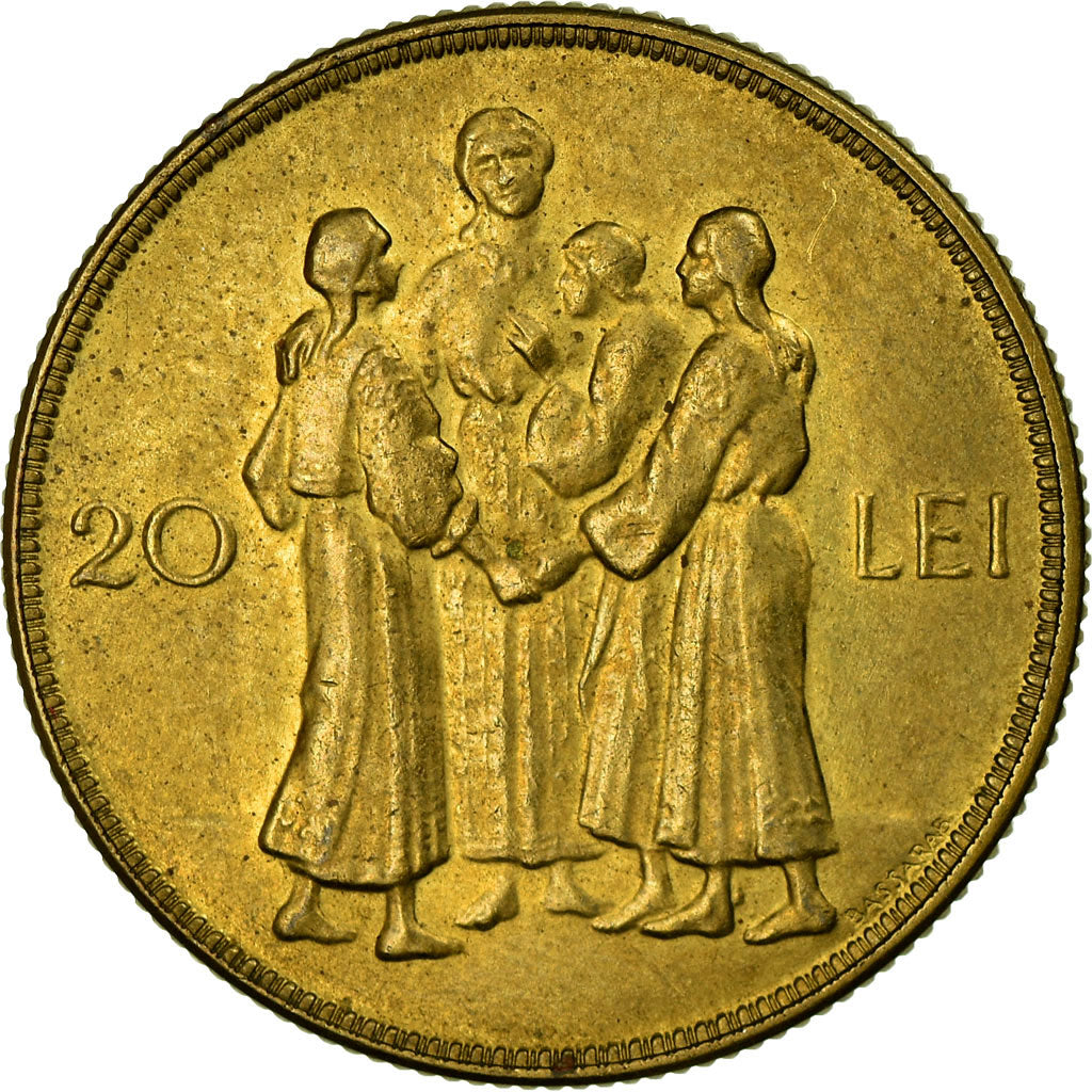 Coin, Romania, Mihai I, 20 Lei, 1930, EF(40-45), Nickel-brass, KM:50