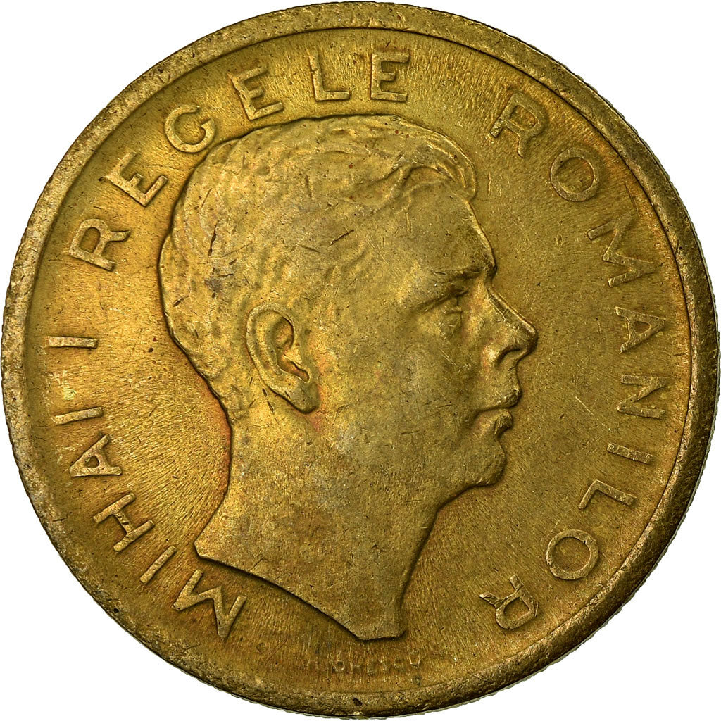 Coin, Romania, Mihai I, 200 Lei, 1945, EF(40-45), Brass, KM:66