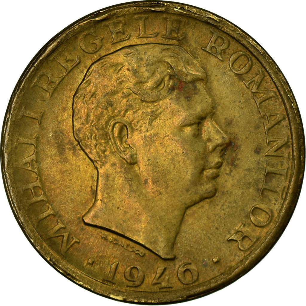 Coin, Romania, Mihai I, 2000 Lei, 1946, EF(40-45), Brass, KM:69