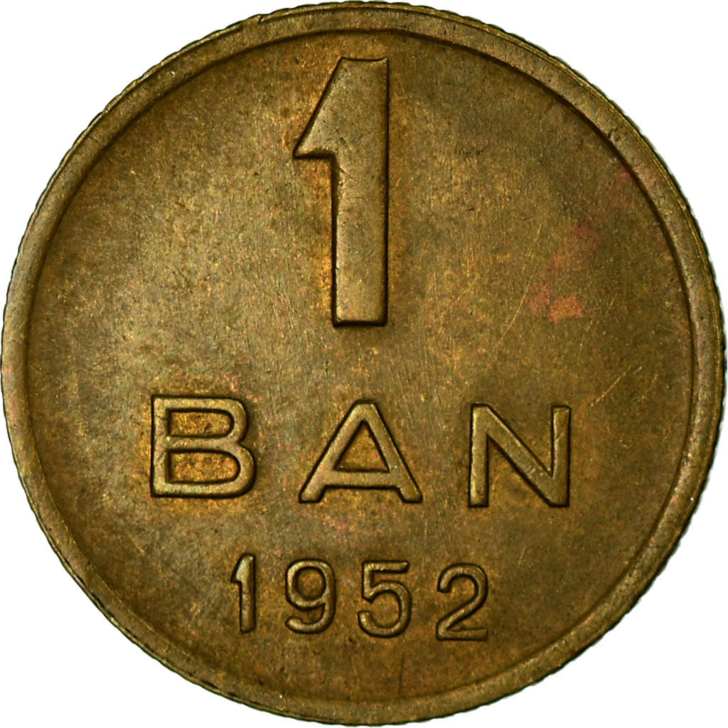 Coin, Romania, Ban, 1952, EF(40-45), Copper-Nickel-Zinc, KM:81.1