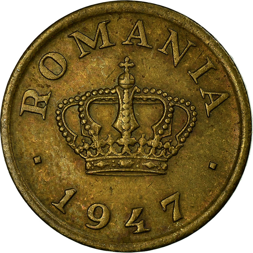Coin, Romania, Mihai I, 50 Bani, 1947, EF(40-45), Brass, KM:72